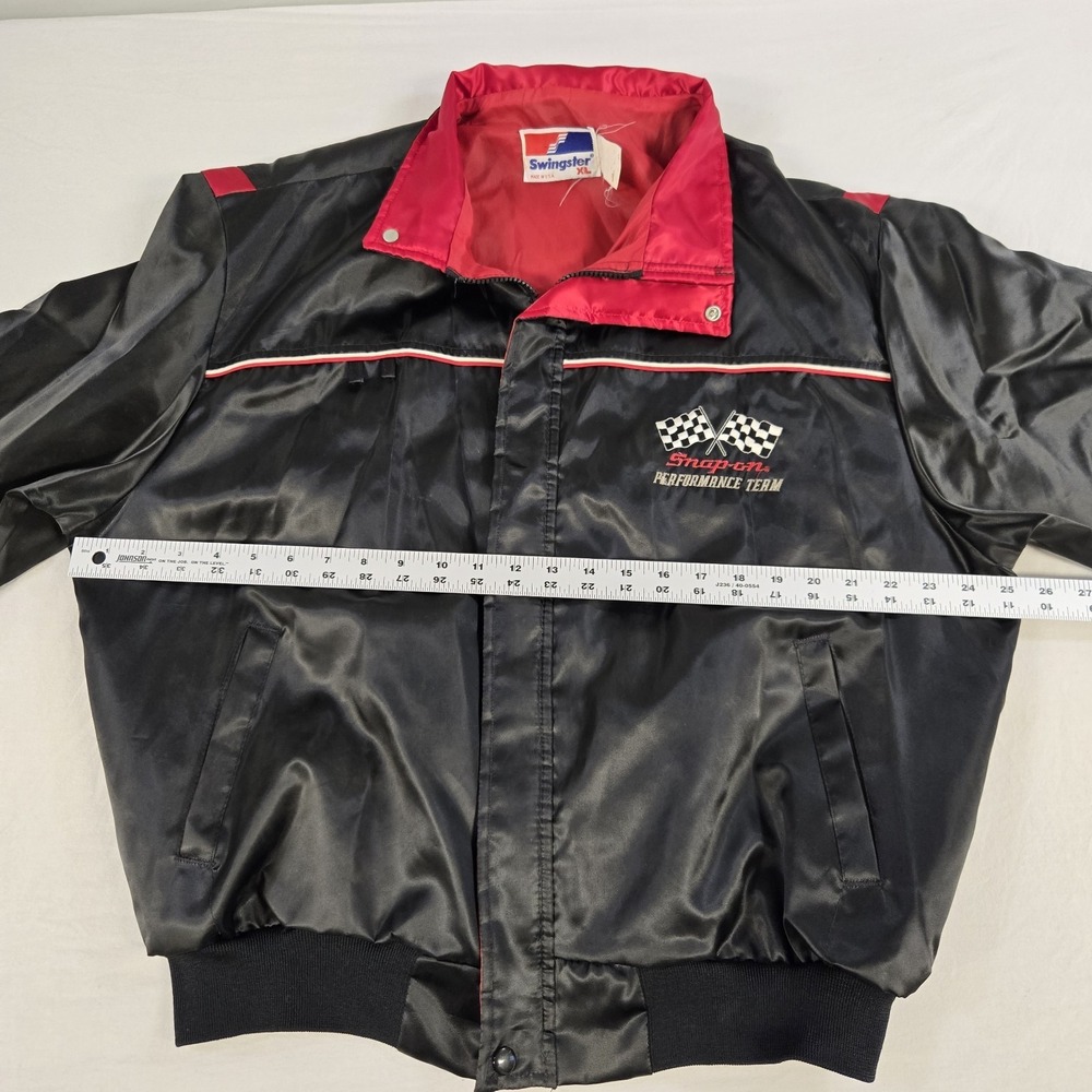 Vintage Swingster Snap On Racing Jacket Mens XL Full Zip Checker Flag Marlboro - Picture 8 of 14